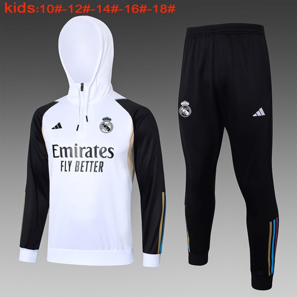 Ninos Sudadera Con Capucha Real Madrid 2024 Blanco 2